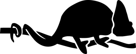 Chameleon Silhouetteのイラスト素材