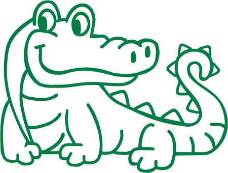Crocodile Comicのイラスト素材