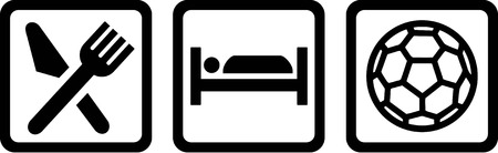 Eat Sleep Handballのイラスト素材