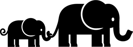 Elephant familyのイラスト素材