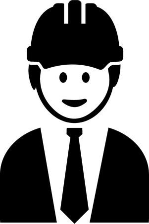 Engineer Pictogram with Helmetのイラスト素材