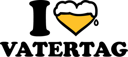 I love Fathersday beerのイラスト素材