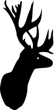 Deer head with antlerのイラスト素材