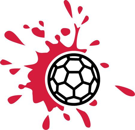Handball Ball Splash Colorのイラスト素材