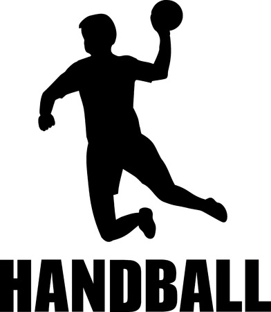 Handball Silhouette Wordのイラスト素材