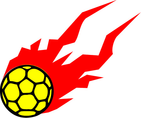 Handball Flying Fireのイラスト素材