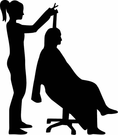 Hairdresser Silhouette Haircutterのイラスト素材