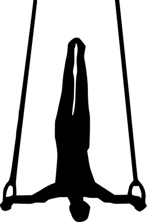 Gymnastics at ringsのイラスト素材