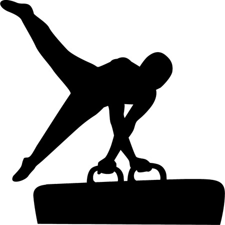 Pummel horse gymnasticsのイラスト素材