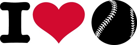 I heart Baseballのイラスト素材