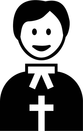 Priest Pastor Pictogramのイラスト素材