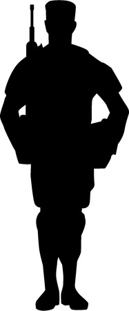 Soldier Silhouetteのイラスト素材