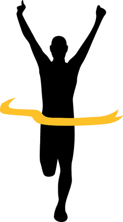 Marathon Winner Silhouetteのイラスト素材