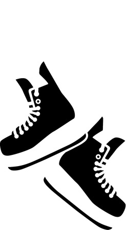 Hanging Hockey Skatesのイラスト素材