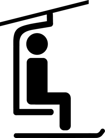 Ski Lift Pictogramのイラスト素材