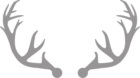 Grey deer antlersのイラスト素材