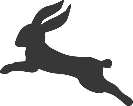 Jumping rabbingのイラスト素材