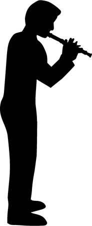 Flute playerのイラスト素材