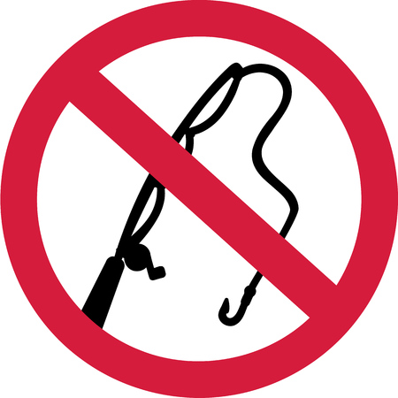 Fishing forbiddenのイラスト素材