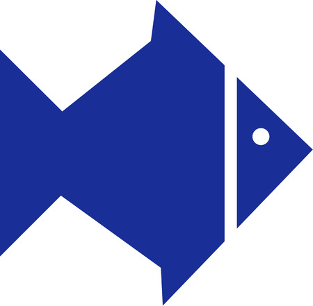 Squared pictogram of a fishのイラスト素材