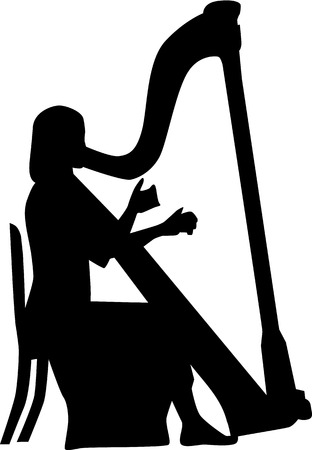 Harp playerのイラスト素材