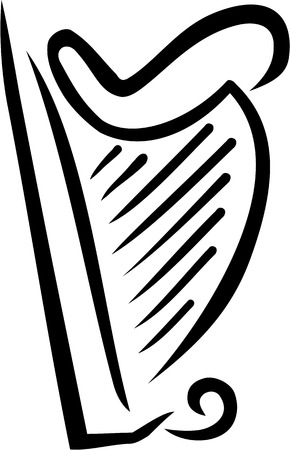 Harp sketch styleのイラスト素材