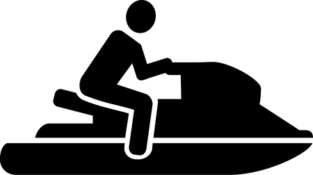 Jet ski iconのイラスト素材