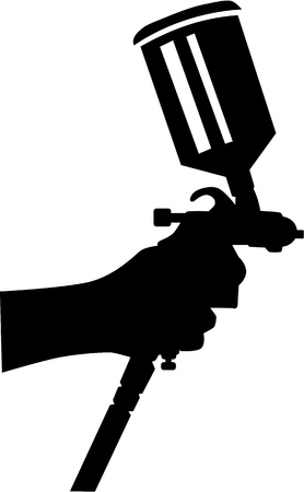 Lacquer car painter handのイラスト素材