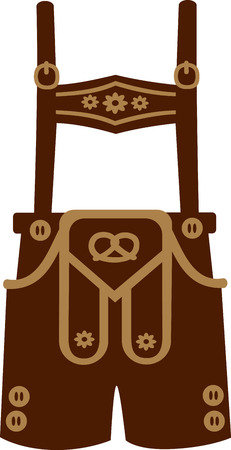 Leather trousers Lederhosenのイラスト素材