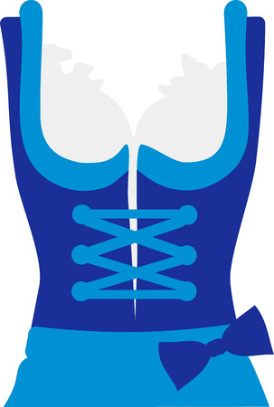 Oktoberfest dirndl blueのイラスト素材