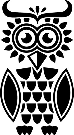 Ethno pattern Owlのイラスト素材