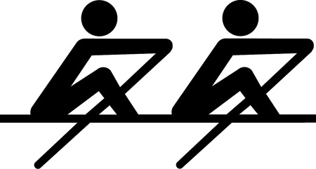 Rowing Icon coxless pairのイラスト素材