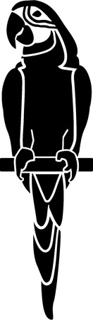 Parrot sitting on a branchのイラスト素材