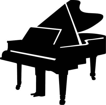 Grand Piano silhouetteのイラスト素材