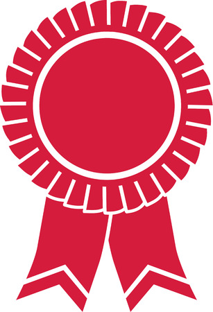 Red horse rosette ribbonsのイラスト素材