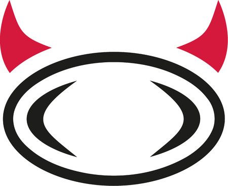 Rugby ball devilのイラスト素材