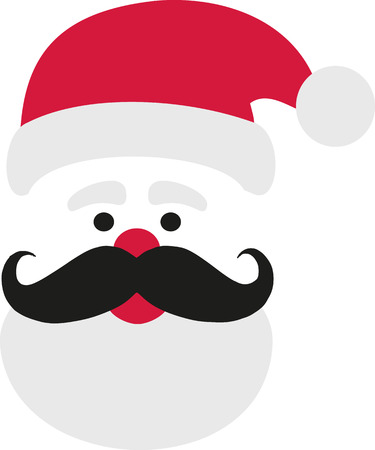 Cute Santa Claus headのイラスト素材