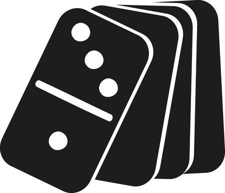 Icon of domino tiles fallingのイラスト素材