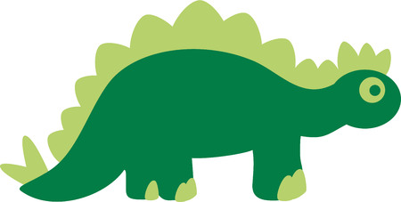 Cute green Dinosaurのイラスト素材