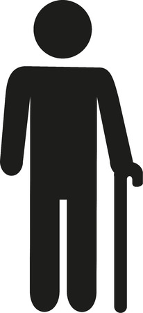 Retire pensioner old man iconのイラスト素材