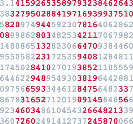Pi numbers mathematicsのイラスト素材