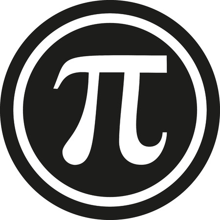 Pi symbol in circleのイラスト素材