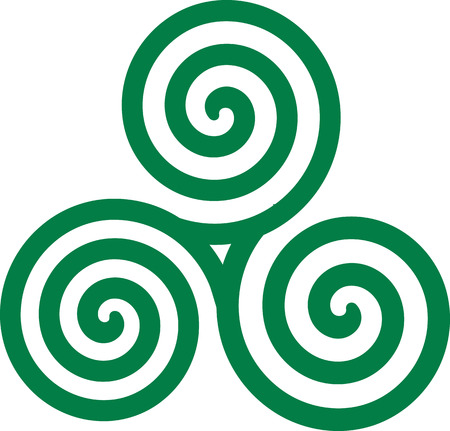 Green celtic spiralのイラスト素材