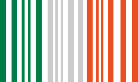 Irish St. Patrick's Day barcode - green white orangeのイラスト素材
