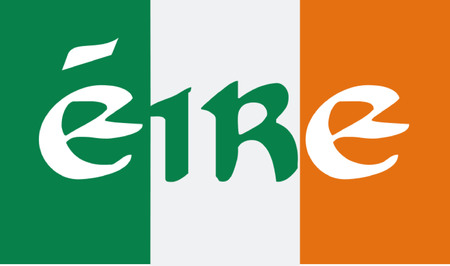 Eire written on an irish flagのイラスト素材