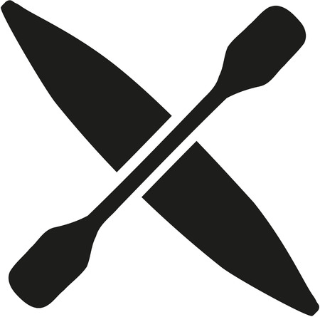Kayak with one paddleのイラスト素材