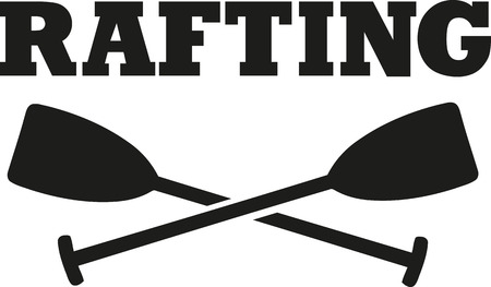 Rafting with crossed paddles