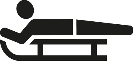 Sled rider iconのイラスト素材