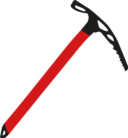 Ice pick in red and blackのイラスト素材