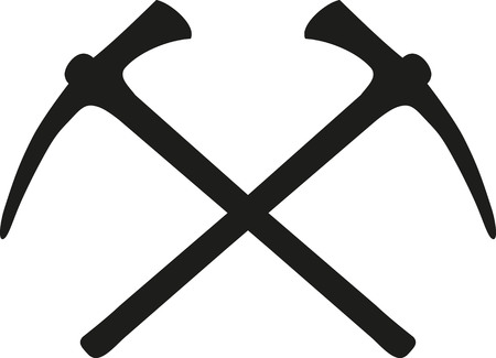 Crossed ice picksのイラスト素材